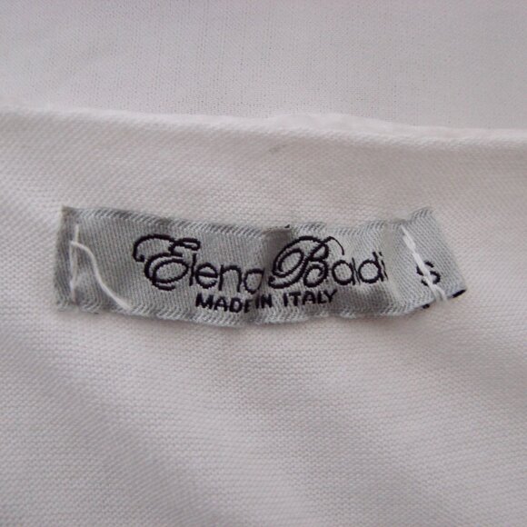 Elena Baldi White Silk Embroidered Tank Top Ruffled Boho Gold Thread Italy Small - Picture 3 of 15